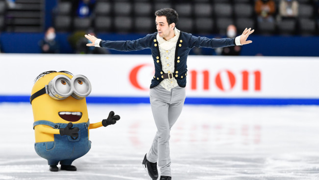 İspanyol artistik patenciye Universal tarafından Olimpiyatlarda Minions müziği eşliğinde performans sergileme izni verildi