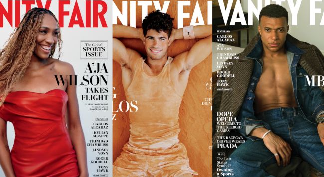Carlos Alcaraz, A'ja Wilson ve Kylian Mbappé, Vanity Fair'in ilk küresel spor sayısında başrollerde yer alıyor