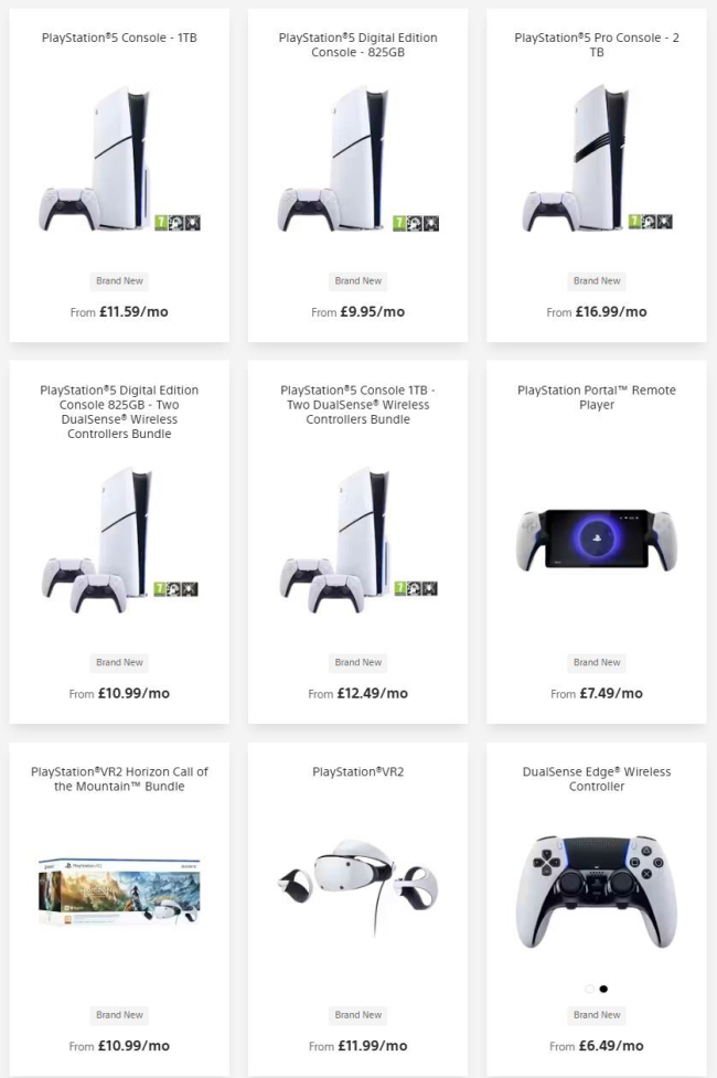 Sony, Birleşik Krallık'ta aylık £9.95'ten başlayarak PS5 kiralama planını başlattı