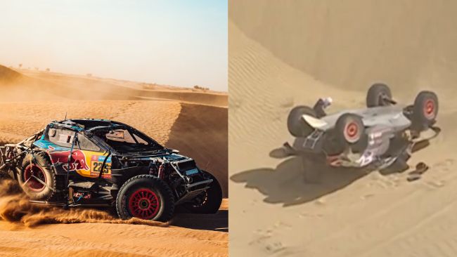 Son Dakar şampiyonu Carlos Sainz Sr., kaza nedeniyle yarış dışı kalmak zorunda kaldı