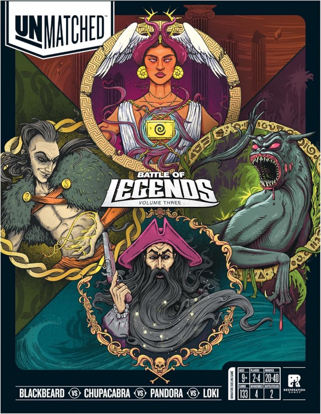 Unmatched: Battle of Legends - Cilt Üç oyununda korsanlar, tanrılar ve canavarlarla masa oyunları oynadık