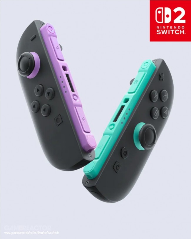 Nintendo, Switch 2 için açık mor (sol) ve açık yeşil (sağ) Joy-Con 2 kontrolcülerini tanıttı