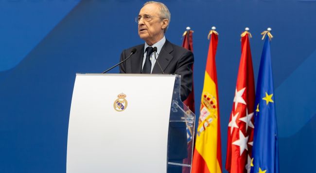 Real Madrid Başkanı Florentino Pérez, yeni seçimleri açıkladı ve tuhaf basın toplantısında istifa etmeyeceğini söyledi