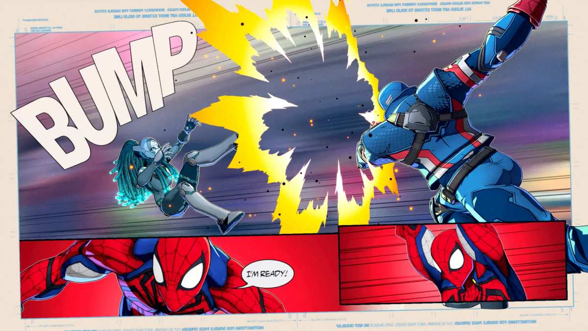 Marvel Tōkon: Fighting Souls oyunundan, Cyclops'un bir rakibe optik patlama ile saldırdığını gösteren oynanış ekran görüntüsü.